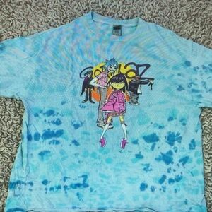 Vibrant Blue Tie-Dye Graphic Tee